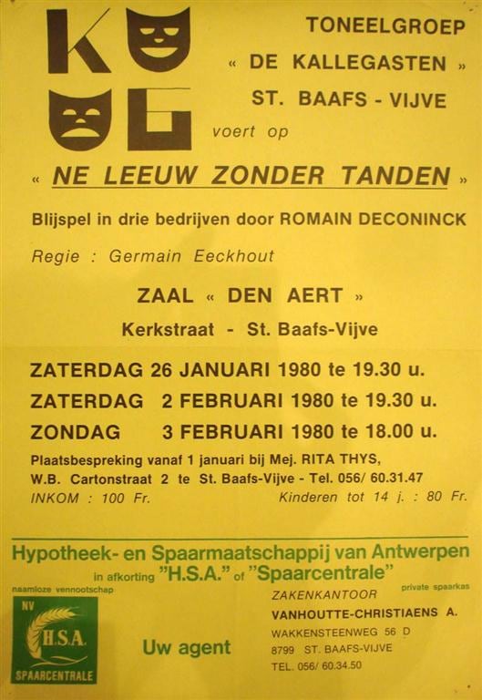 Affiche Ne leeuw zonder tanden