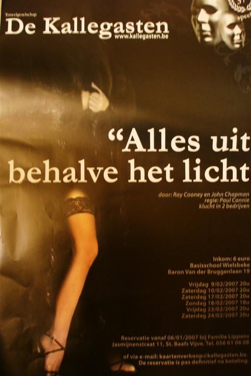 Affiche Alles uit behalve het licht